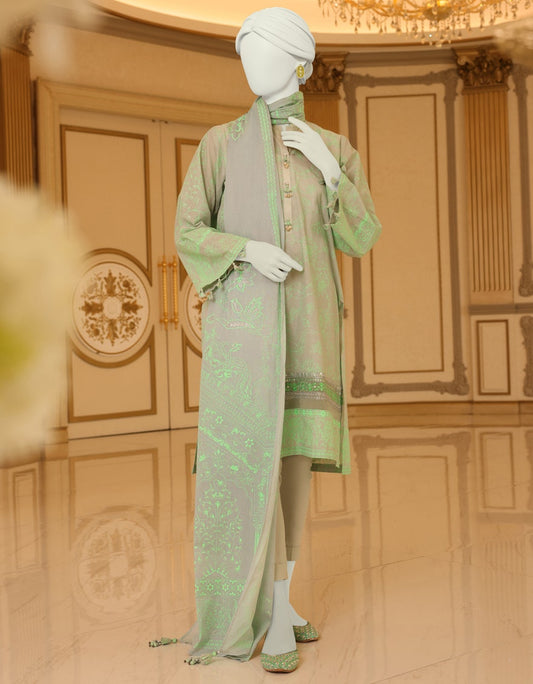 J. 03 PC STITCH SUIT / GREEN -058
