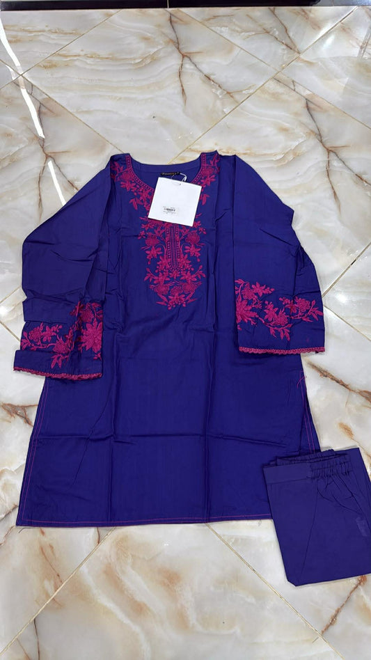 AL KARAM 02 PC STITCH SUIT / BLUE