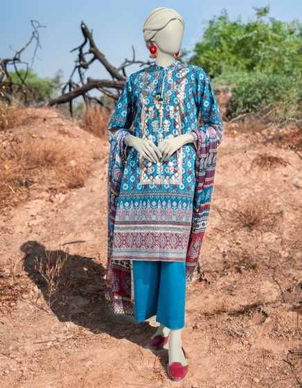 J. 03 PC STITCH SUIT / BLUE -004