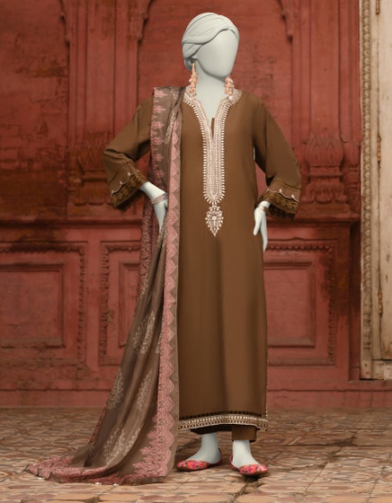 j. 03 pc stitch suit / brown -064