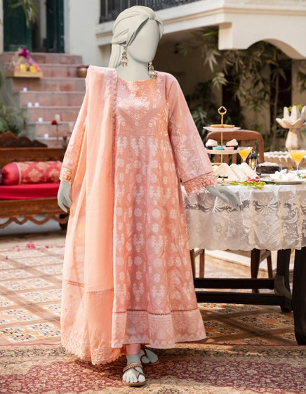 j. 03 pc stitch suit / peach-086