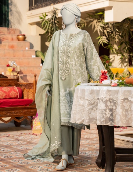 j. 03 pc stitch suit / green