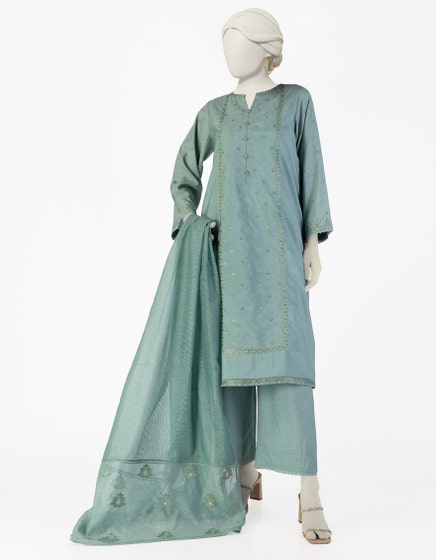 j. 03 pc stitch suit / green -091