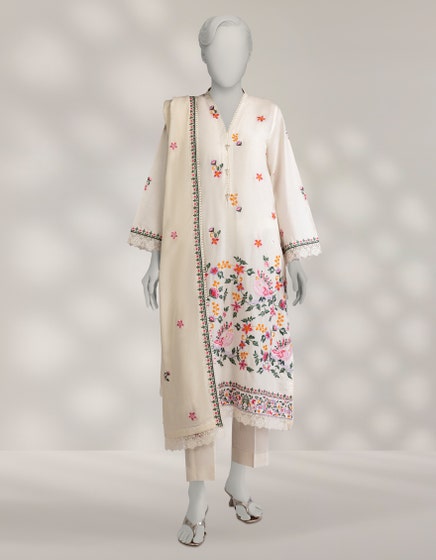 J. 03 PC STITCH SUIT / WHITE -1026