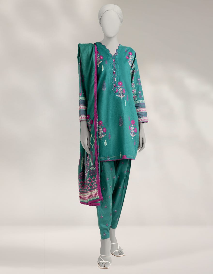 j. 03 pc stitch suit / green -1048