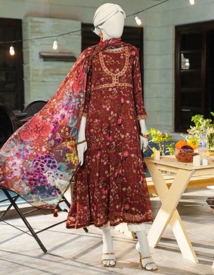 J. 03 PC STITCH SUIT / BROWN -1119
