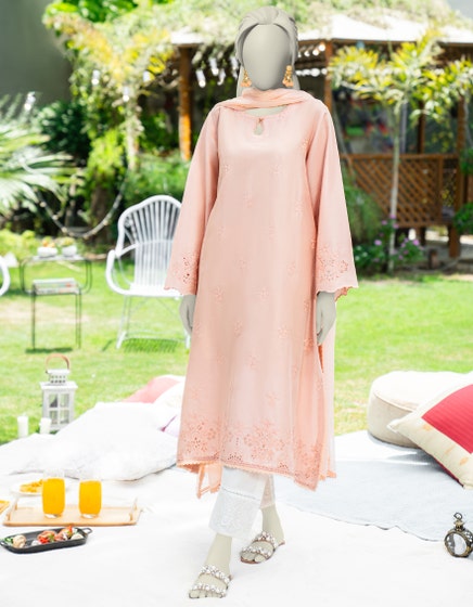 J. 02 PC STITCH SUIT / PINK -1121