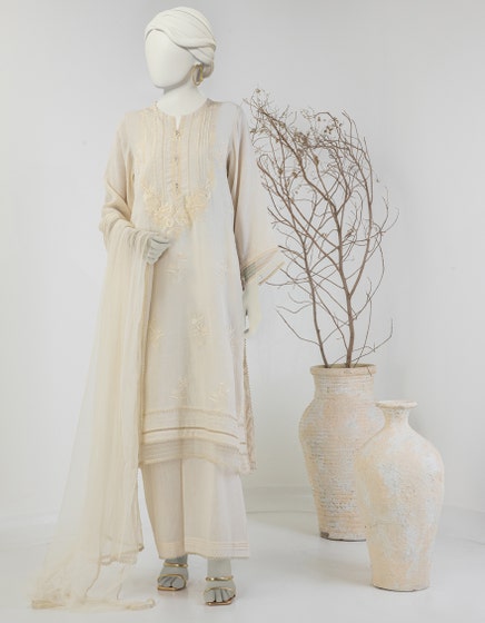j. 03 pc stitch suit / beige -127