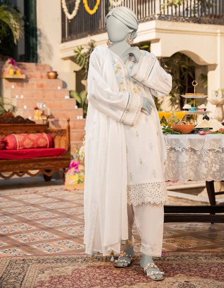 J. 03 PC STITCH SUIT / WHITE -161