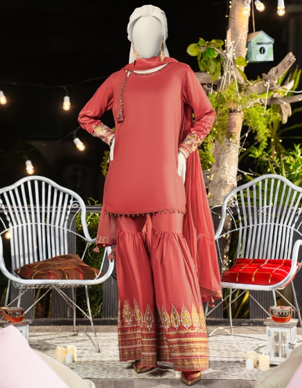 J. 03 PC STITCH SUIT / PEACH -178