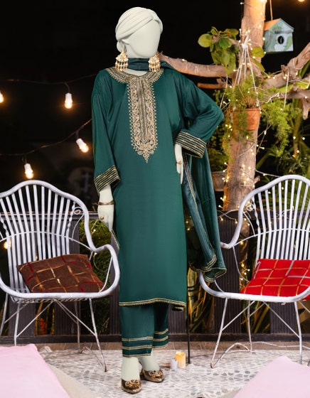 J. 03 PC STITCH SUIT / GREEN -184