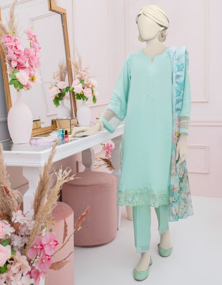 J. 02 PC STITCH SUIT / SEA GREEN -191