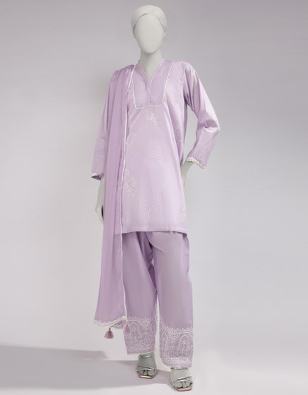 J. 03 PC STITCH SUIT / PURPLE -201