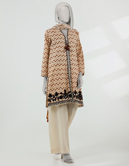 J. 03 PC STITCH SUIT / BEIGE -213