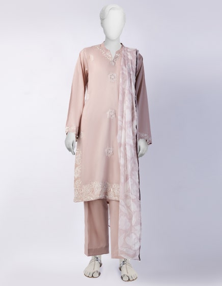 J. 02 PC STITCH SUIT / PEACH -219