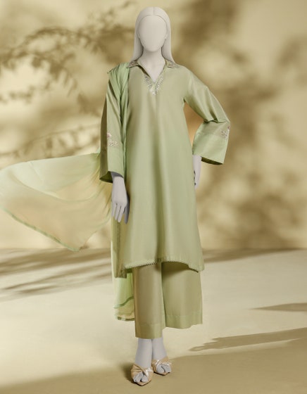 j. 03 pc stitch suit / green -222