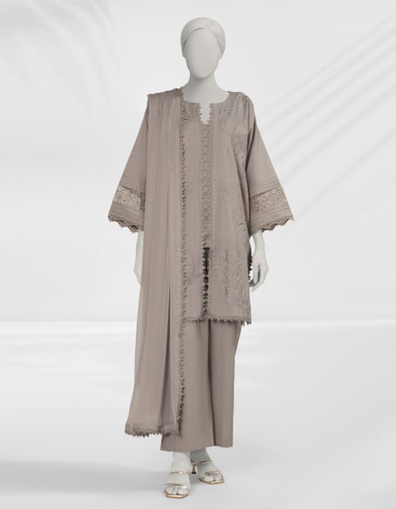 j. 03 pc stitch suit / grey -254