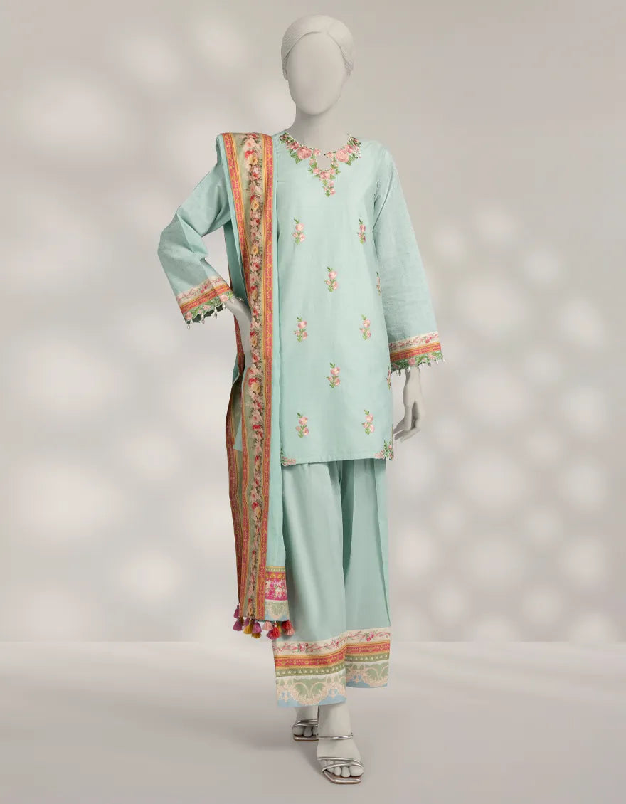 J. 02 PC STITCH SUIT / SEA GREEN -5319