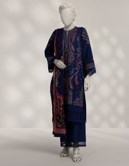 J. 03PC STITCH SUIT / BLUE -352