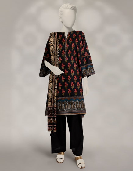 J. 03 PC STITCH SUIT / BLACK -450