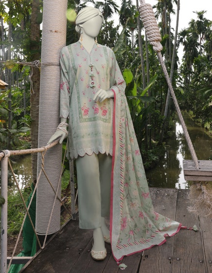 J. 02 PC STITCH SUIT / GREEN -801