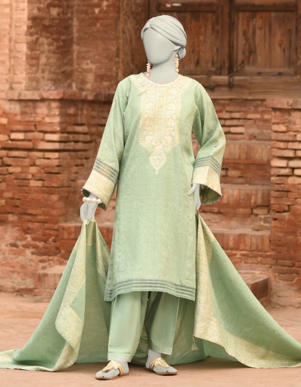 J. 03 PC STITCH SUIT / GREEN -848