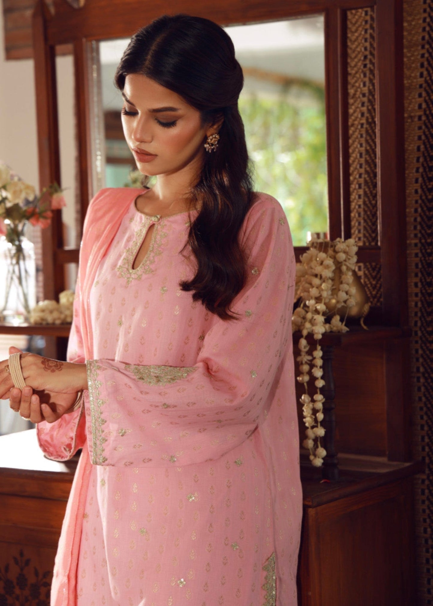 AL KARAM 02  PC STITCH SUIT / PINK