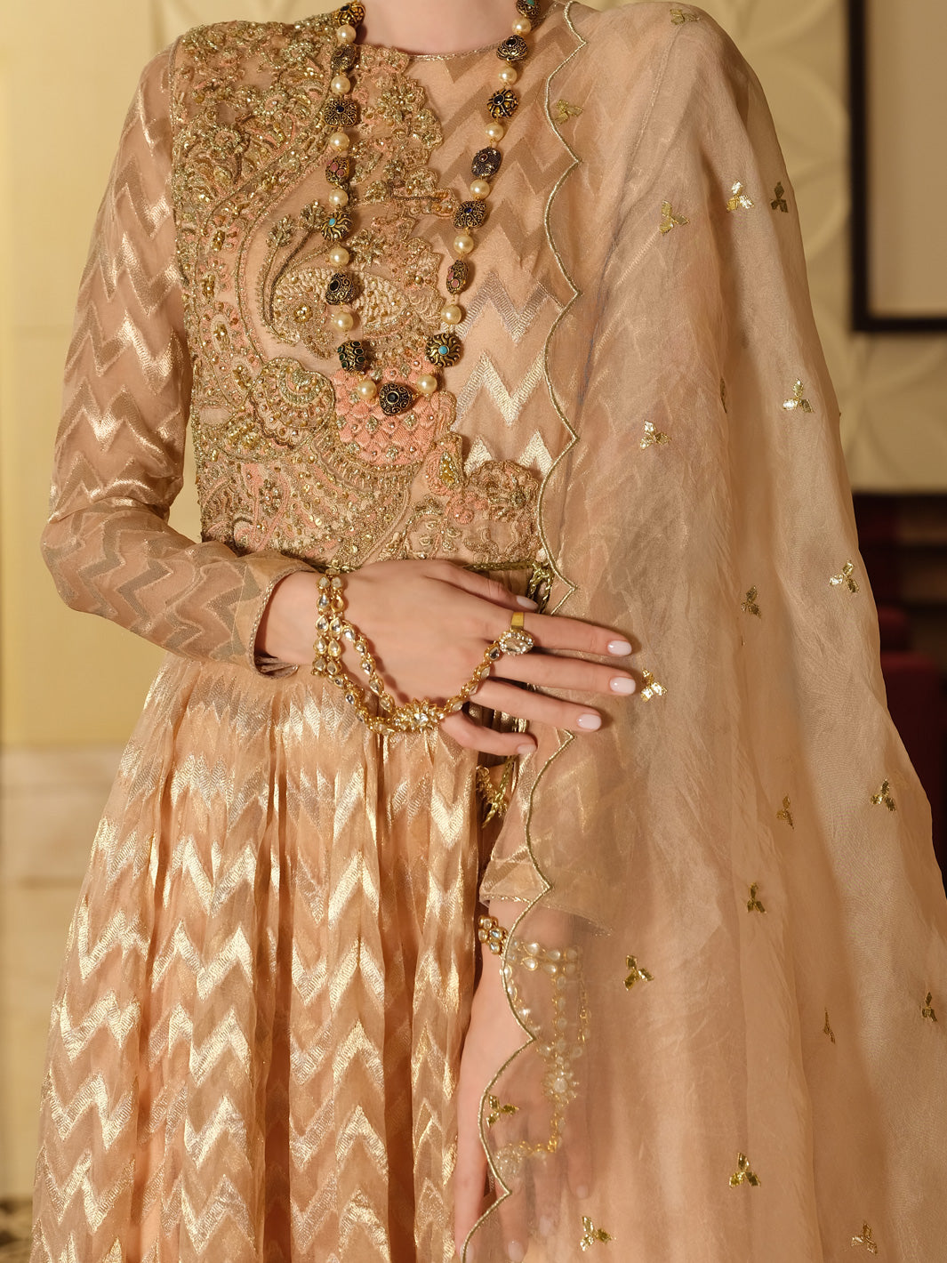 ALMIRA 03 PC STITCH SUIT / PEACH -2020