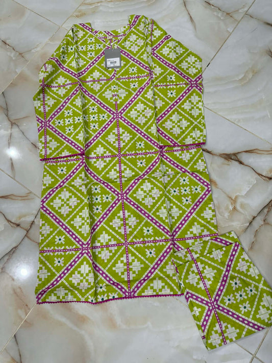 NISHAT 02 PC STITCH SUIT / GREEN