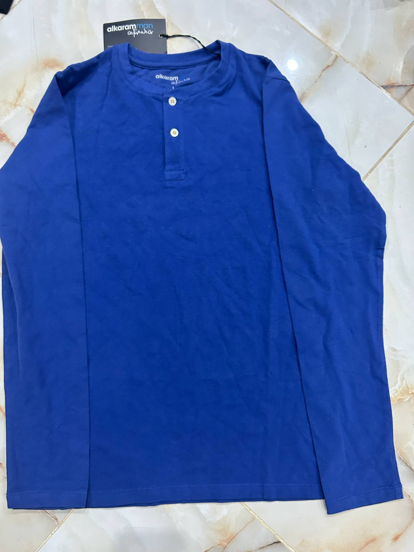 alkaram  01 pc stitch shirt / blue