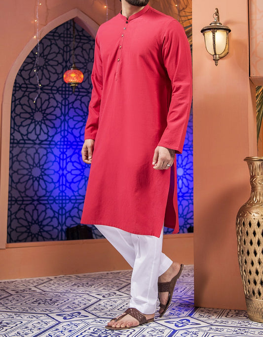 J.KURTA-STITCH/MEN-RED