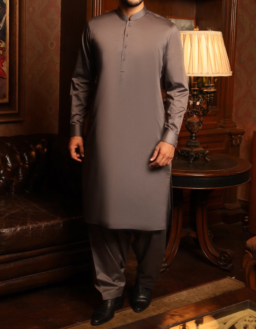 JJ-MENS KAMEEZ SHALWAR/GOLDEN BROWN