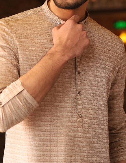 J.KURTA-STITCH/MEN-BROWN