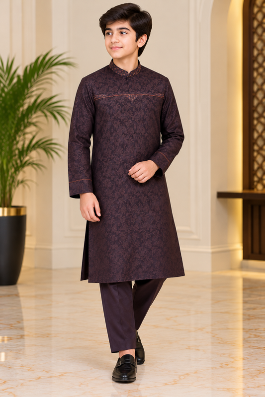 J. boys' stitched sherwani, size 14 years