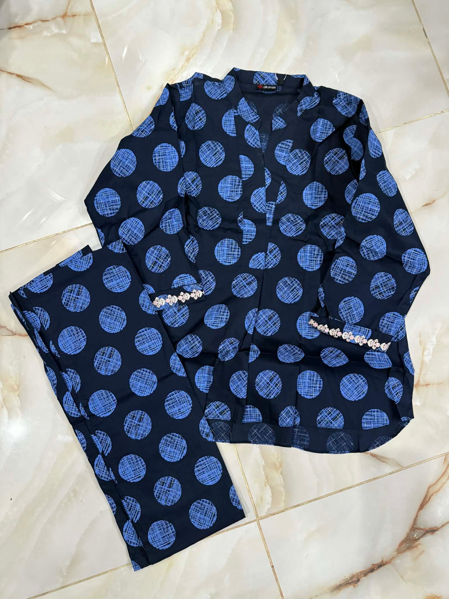 AL KARAM 02 PC STITCH SUIT / BLUE