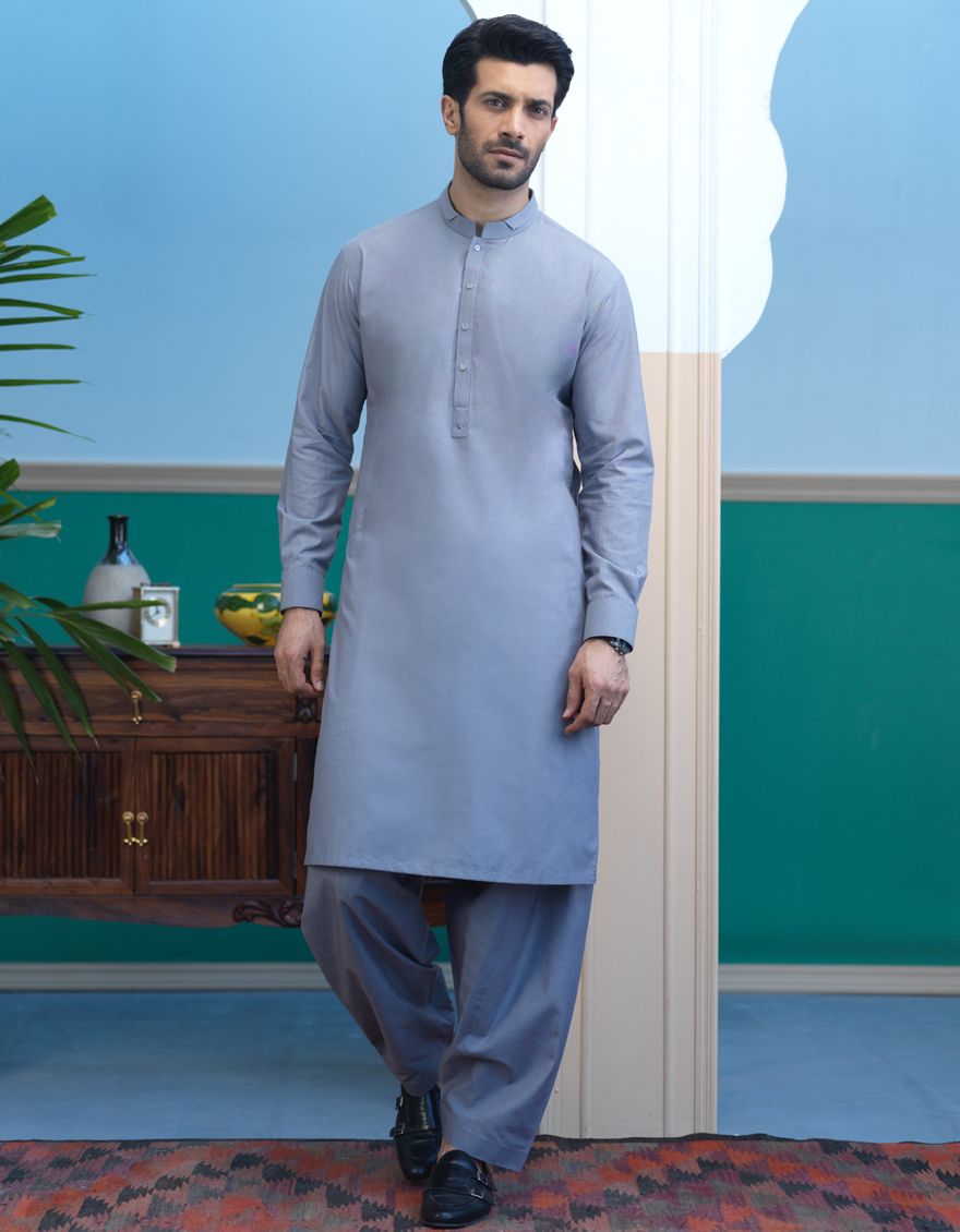 JJ-MENS KAMEEZ SHALWAR /GREY