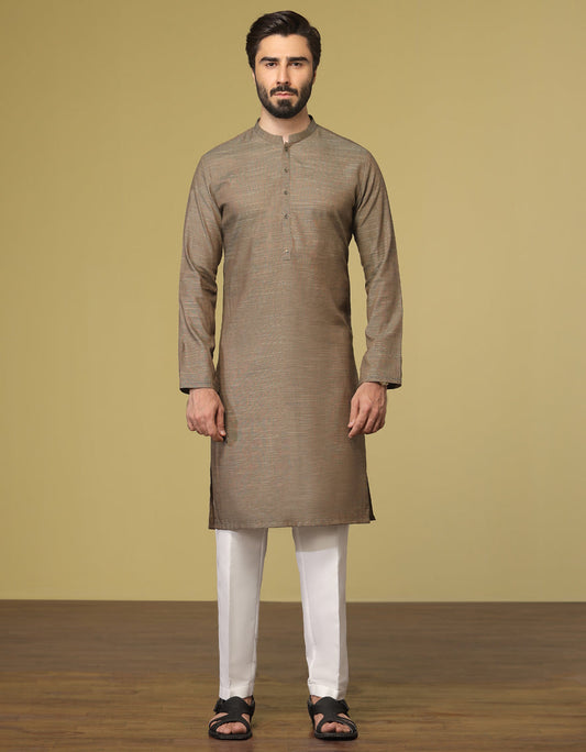 J. MENS KURTA /MULTI BEIGE