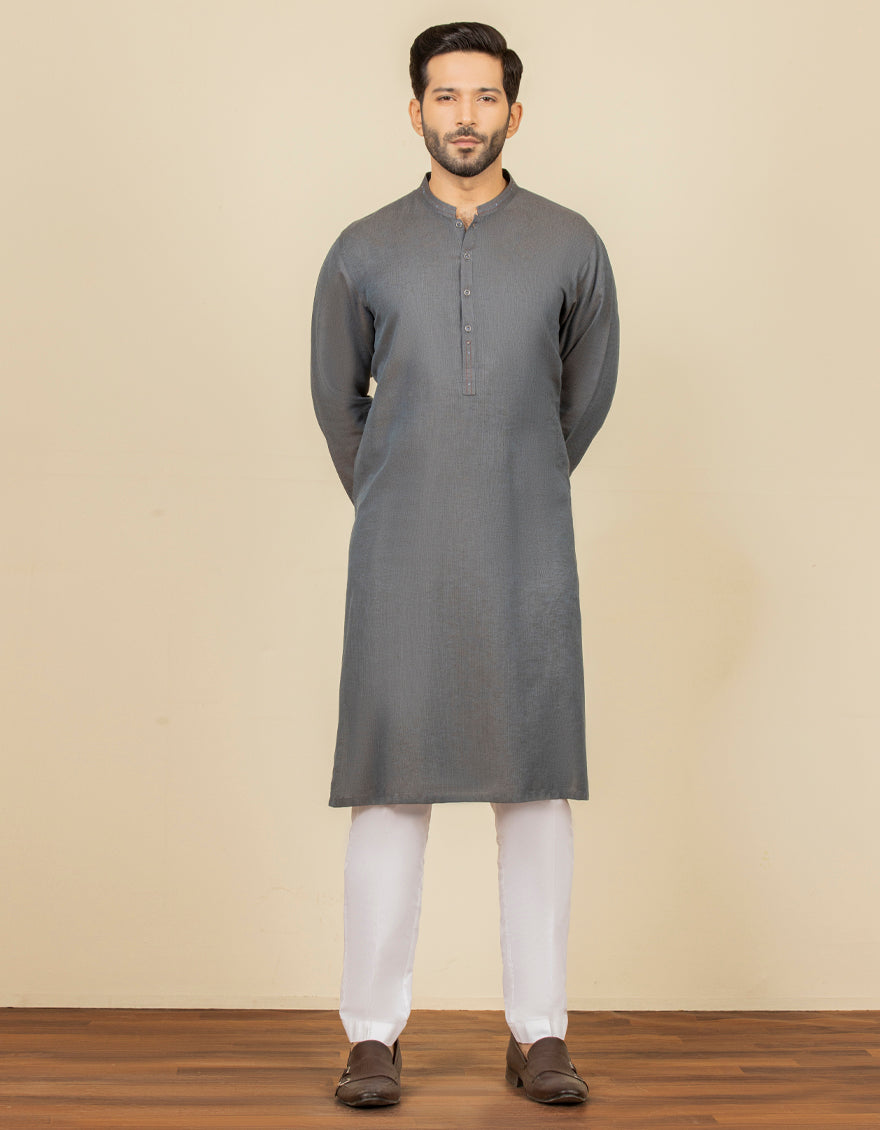 J.MENS KURTA /GREY