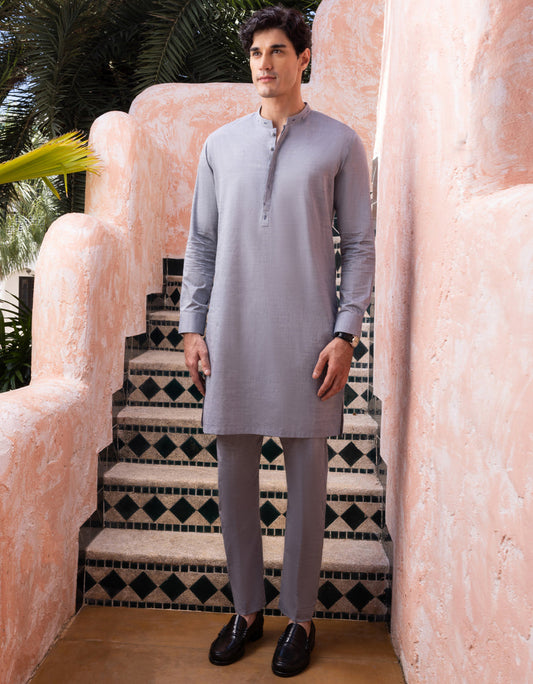 J. MENS KURTA TROUSER/STEEL BLUE