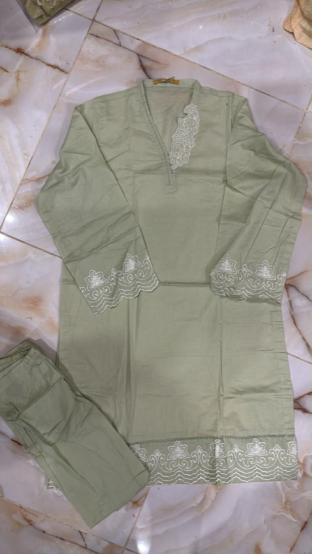 MTJ 02 PC STITCH SUIT / TEA GREEN
