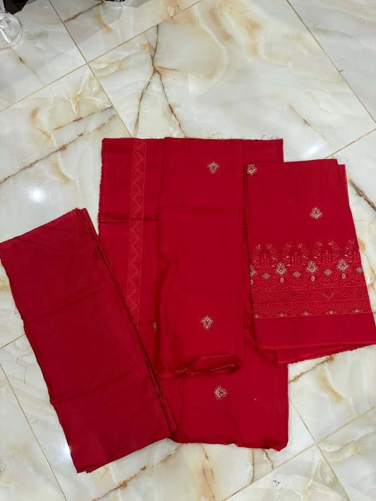 BONANAZA 02 PC UNSTITCH SUIT / RED