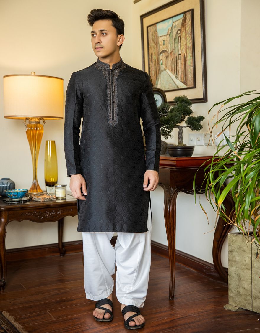 J. TEENS SPECIAL KURTA / BLACK