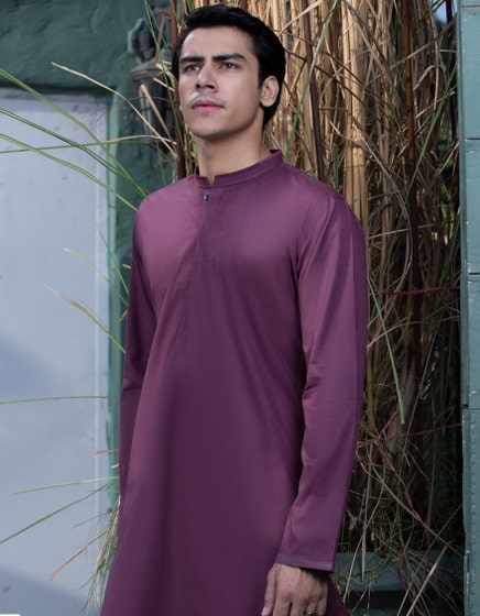 J.KURTA-STITCH/MEN-MAROON