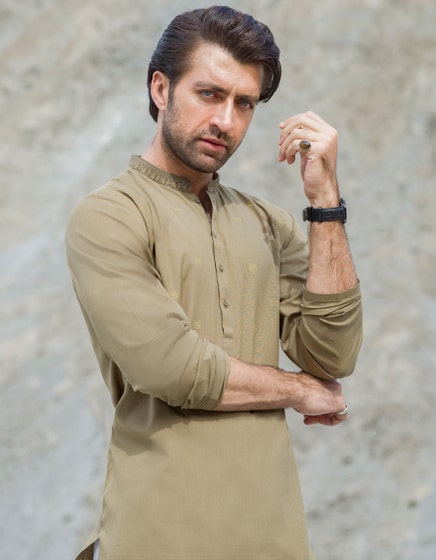 JJ-MENS-KURTA/SC/OLIVE