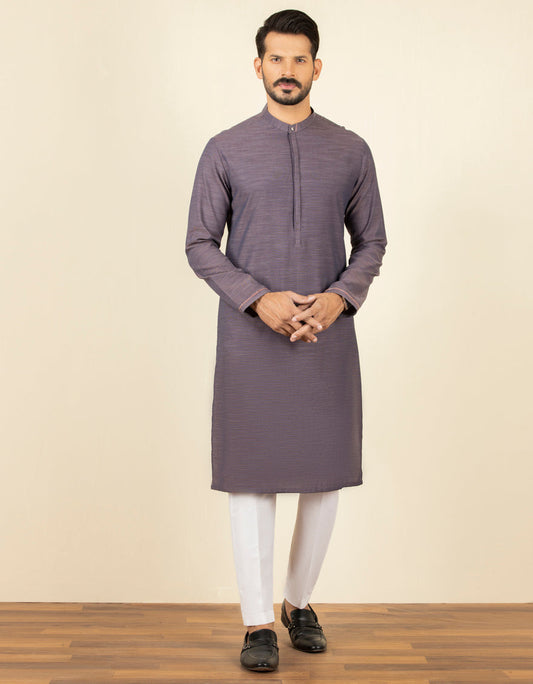 J. MENS KURTA /DULLPURPLE