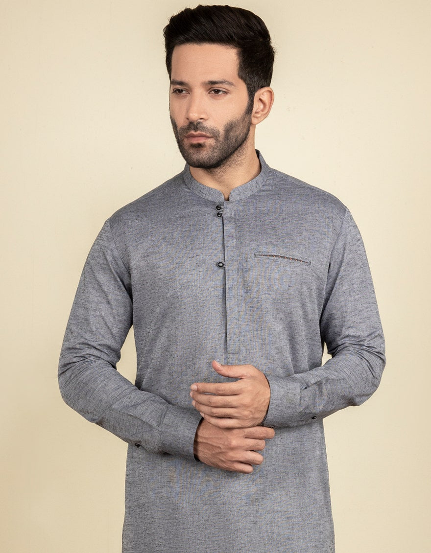 JJ-MENS KURTA TROUSER /GREY