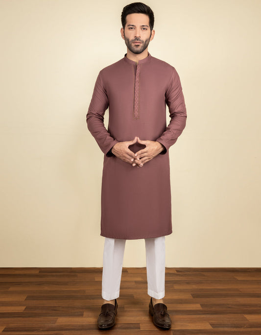 J.MENS KURTA /PLUM