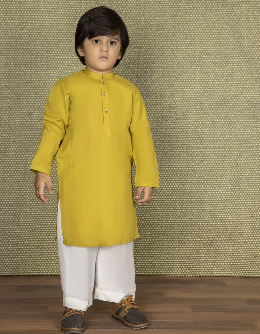 J.KIDS KURTA /LEMON YELLOW