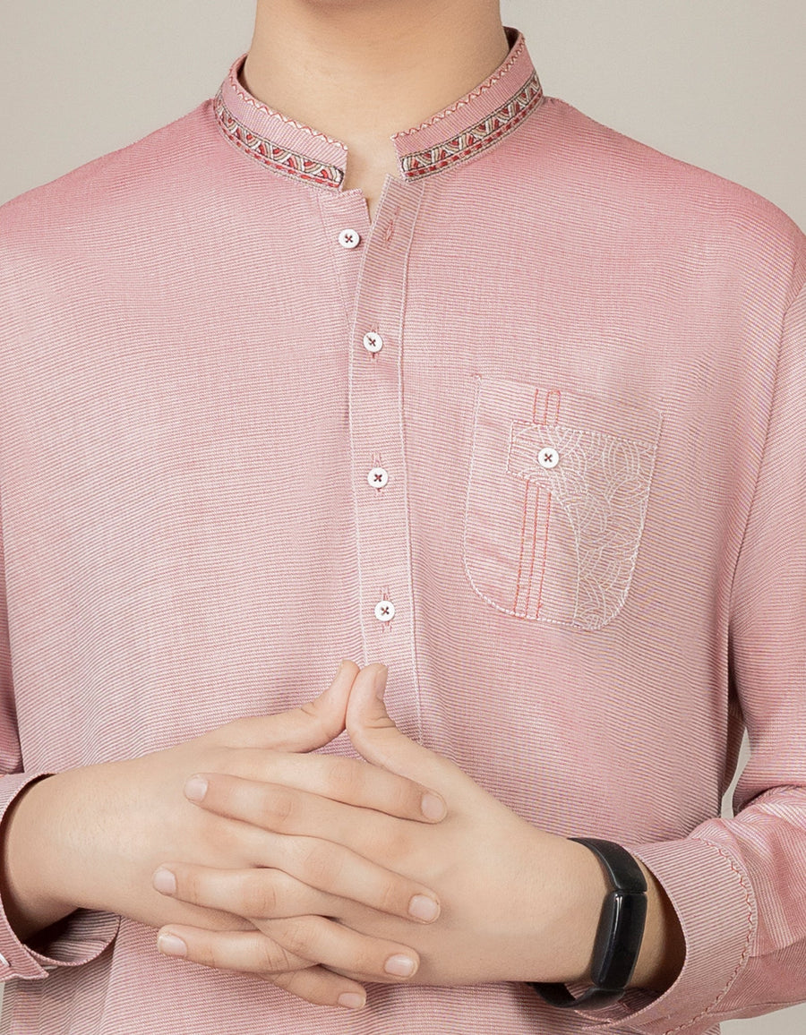 J.KAMEEZ SHALWAR/BOYS-PINK