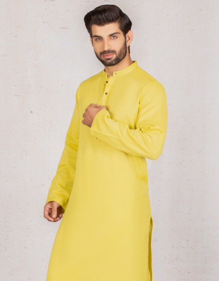 J.KURTA-STITCH/MEN-LEMON